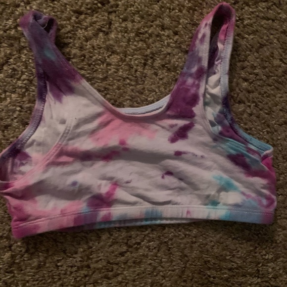 NWT pink/ purple/ blue tie dye sports bra - Picture 8 of 16